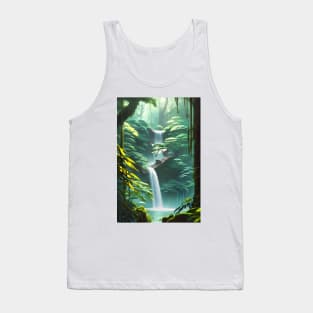 Adorable Waterfalls in a Forest Tank Top